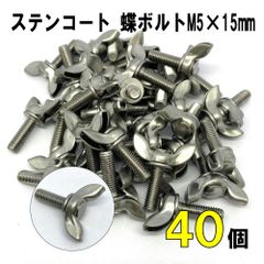 DIY ステンコート 蝶ボルトM5×15mm 40個セット