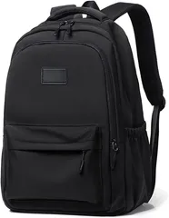 MT's SHOP リュックサック バックパック 14インチ PC収納 サイドポケット 学生 通学( ブラック)