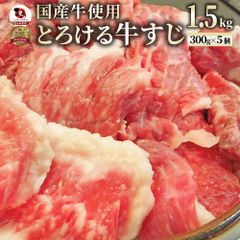 牛肉 お肉屋さん 国産 スジ肉 生すじ 煮込み用 たっぷり 1.5kg 訳あり お取り寄せ