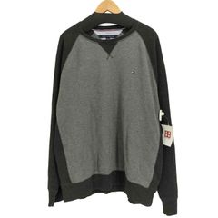 トミーヒルフィガー TOMMY HILFIGER クルーネック フラッグロゴ刺繍 ラグランスウェット メンズ import：XXL 
