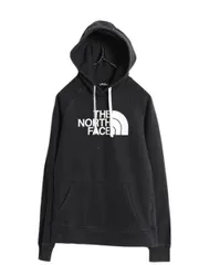 【お得なクーポン配布中!】 ノースフェイス プリント スウェット フード パーカー レディース S / The North Face プルオーバー 裏起毛 トレーナー アウトドア 薄手 黒