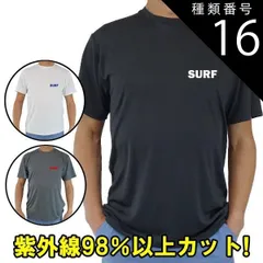 種類16:WHITE/L 男女兼用 Ｔシャツタイプ半袖ラッシュガード サーフＴシャツ メンズ/レディース UPF50+ SURFロゴ2 サーフィンワールドオリジナル 男女兼用 男性用 UVカットのサムネイル