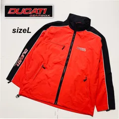 ■極美品■DUCATI ドゥカティ　GEARBOX ギアボックス　ライダース　ナイロンジャケット　ブルゾン　sizeL レース　レーシング　バイク　ツーリング　内側メッシュ　フルジップ　裾ドローコード　メンズのサムネイル