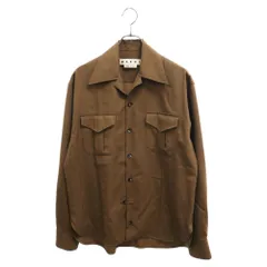 MARNI (マルニ) 19AW 2ポケット トロピカル ウール 長袖シャツ ブラウン CUMU0085A0 S45455のサムネイル