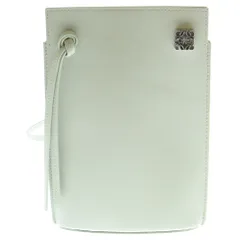 ロエベ　ダイスポケット ショルダーバック ホワイト　ボディバッグ　LOEWE ロエベ】ダイスポケット（クラシックカーフ）ショルダーバッグ ソフト