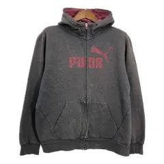 PUMA プーマ フェード フルジップ スウェット パーカー スポーツ ロゴ グレー (メンズ XL) 中古 古着 T3283