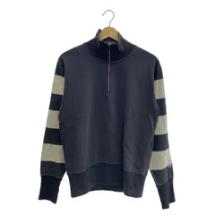 Champion (チャンピオン) ■ ③ ハーフジップ 袖ボーダースウェット レディース グレー M