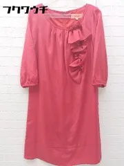 ◇ SunaUna スーナウーナ 長袖 膝丈 ワンピース サイズ38 レッド レディース 【中古】 【1002801323011】