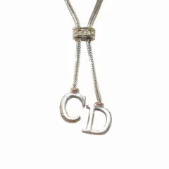 クリスチャンディオール Christian Dior ネックレス ペンダント CDロゴ シルバー色 /YI20 ■OH