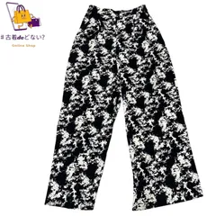 ワイドパンツ　イージーパンツ　花柄　総柄　楽ちん