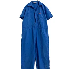 Dickies 半袖 つなぎ W40 ブルー ディッキーズ オールインワン ワークウェア 作業服 古着卸 アメリカ仕入 a610-7312
