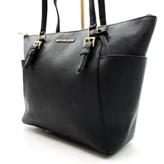 ✨良品✨ Michael Kors マイケルコース トートバッグ ハンドバッグ レザー 革 ブラック 黒色 ゴールド金具 A4収容可能 ユニセックス レディース