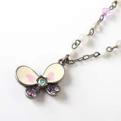 MWI25078C ANNA SUI アナスイ ネックレス 蝶モチーフ ラインストーン バタフライ アクセサリー シルバー