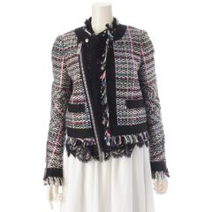 サカイ 17年 ツイード レース ダブル ライダースジャケット アウター 17-02926 マルチカラー ブラック 2【中古】のサムネイル