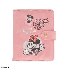 Disney 디즈니 미니 리본 스탬프 여권 케이스 캐릭터 상품 세련된 여권 커버 여권 케이스 귀여운 해외 여행 여행 상품 귀여운 여행 수납 편리 여행 상품 여행 용품