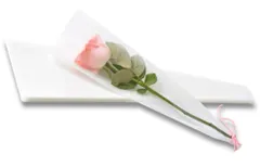 【迅速発送】clowin 父の日 母の日 ラッピングバッグ フラワー 一輪用 ブーケ ラッピング 包装紙 花 ギフト 50枚 白