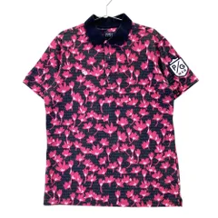 サイズ：6 PEARLY GATES パーリーゲイツ  半袖ポロシャツ ロゴ×花柄 ブラック系 [240101515920] ゴルフウェア メンズ ストスト