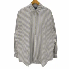 ラルフローレン RALPH LAUREN BLAKE ポニー刺繍 ストライプ L/S シャツ メンズ import：XL 