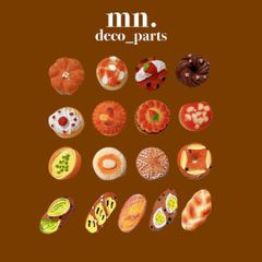 【1つ30円】各3点★デコレーションパーツ　ハンドメイド資材　ミニチュア　パン
