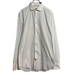 TOMMY HILFIGER 長袖 無地シャツ 42 XL 程 ホワイト トミーヒルフィガー ボタン ビッグサイズ ドレスシャツ 古着卸 アメリカ仕入 a701-5054のサムネイル