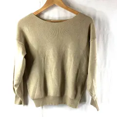 グローブ grove ニット 長袖 Uネック ベージュ Mサイズ 2025061300065