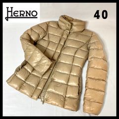 【HERNO ヘルノ】ダウンジャケット　40 レディース　ベージュ