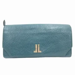 ランバン LANVIN 長財布 ウォレット ロゴ金具 ビジュー レザー 青 ブルー /FF 0819 ■WYのサムネイル