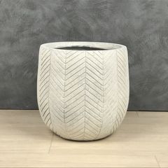 【新品】直径21cm 植木鉢 おしゃれ ファイバーポット ヘリング バルーン  S  アンティークホワイト 6リットル