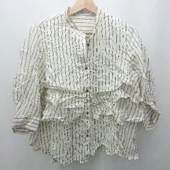 ◇ ⊂Φ K* ケイ ストライプ柄 長袖 シャツ サイズ3 アイボリー系 レディース E  【1505290010580】