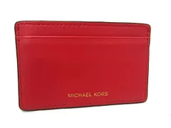■極美品■ MICHAEL KORS マイケルコース レザー カードケース カード入れ レディース レッド系 DH8795