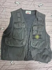 STONE  Supreme カモフラージュ ベスト Supreme Stone Island Camo Cargo Vest Black Camo カーゴベスト