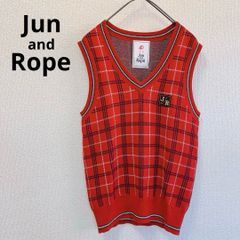 JUN&ROPÉ ジュンアンドロペ ドット柄 Vネック♡春秋 着れるベスト M