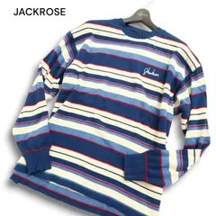 JACKROSE ジャックローズ 秋冬 ボーダー★ オーバーサイズ セーター ニット Sz.3 メンズのサムネイル