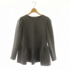 エムプルミエ M-Premier 24AW ダンボールニットペプラムカットソー 長袖 38 M グレー /KO ■OSのサムネイル