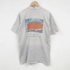 L/古着 SEA DOG 半袖 ビンテージ Tシャツ メンズ 90s ボート コットン クルーネック 薄グレー 霜降り spe 25jul05 中古