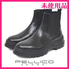 【美品】PELLICO SUNNY ペリーコサニーブラックサイドゴアブーツ厚底 PELLICO SUNNY ペリーコサニー/サイドゴアショートブーツ(NERO