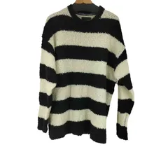 N NUMBER  ALPACA BORDER KNIT BIG PULLOVER メンズ JPN：4 のサムネイル