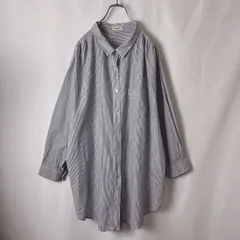 サマンサモスモス　ストライプ　オーバーシルエット　長袖　シャツ　ゆったり　大きいサイズ　コットン　ブラウス　チュニック