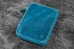 Galen Leather ガレンレザー ペンケース 10本 クレイジーホース オーシャンブルーハンドメイド レザーのサムネイル