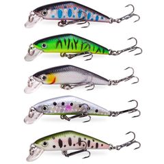 【特価セール】５色 ルアーセット トラウトミノー ライトシンキング ２.７ｇ 釣具ルアー 渓流ミノー ナイトアーミー