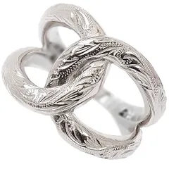 ハワイアンジュエリー リング 指輪 レディース メンズ サージカルステンレス ユニセックス 男女兼用 スクロール 波 つけっぱなしOK 金属アレルギー対応 記念日 誕生日 ペア プレゼント ギフト スチールシルバー grs8644s