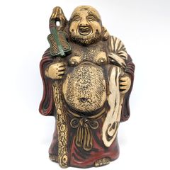 641箱13)アンティークな陶器製 笑顔の福の神 - メルカリ