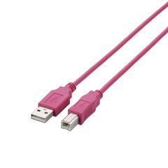 エレコム USBケーブル 【B】 USB2.0 (USB A オス to USB B オス) 3m ピンク U2C-BN30PN 0