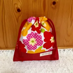 きんちゃく袋＊小（コップ袋）　北欧花柄♡