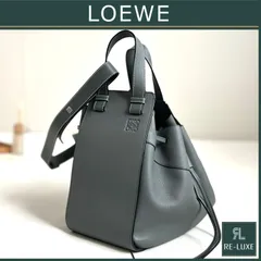 美品 LOEWE ハンモック ドローストリング ミディアム SILVER金具 ショルダー ハンドバッグ 斜めかけ E250226-111