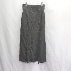 ◇ Θ LAGUNAMOON　ラグナムーン デニム風　カジュアル ロング フレア スカート サイズM ブラック系 レディース E  【1505130008357】