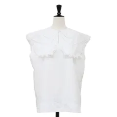 Yori ヨリshirocon シロコンループ刺繍セーラー ブラウスシャツ