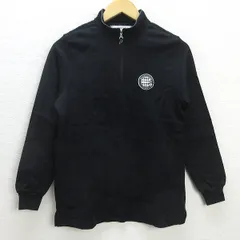 C■日本製■マンシングウェア/MUNSINGWEAR ハーフジップ モックネック 長袖 ロンティー/ゴルフウエア【M】黒/LADIES■95【中古】■