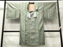 平和屋着物＃道行コート　霞文　ロング丈　正絹　逸品　未使用　CAAT5818id