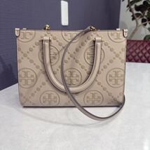IZ-254 Tory BurchT モノグラム ハンドバッグ 美品